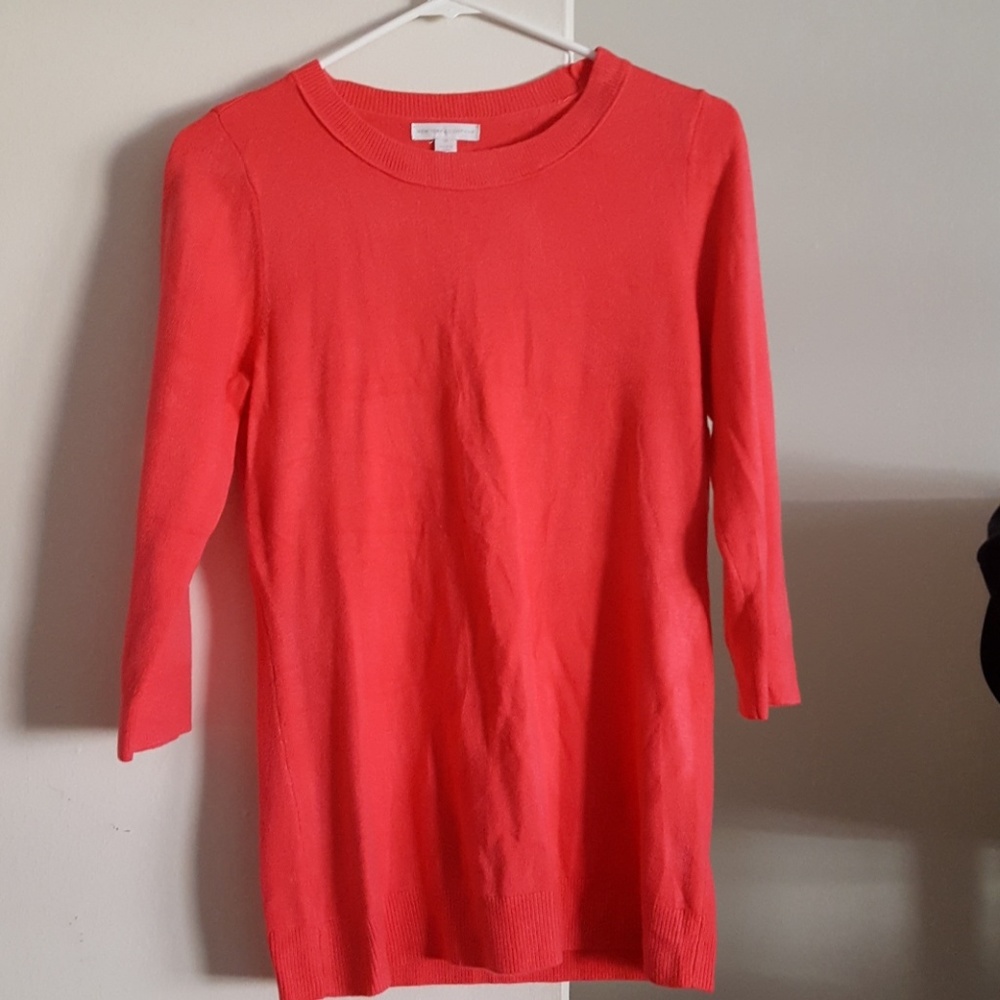 Pink scoop sweater
